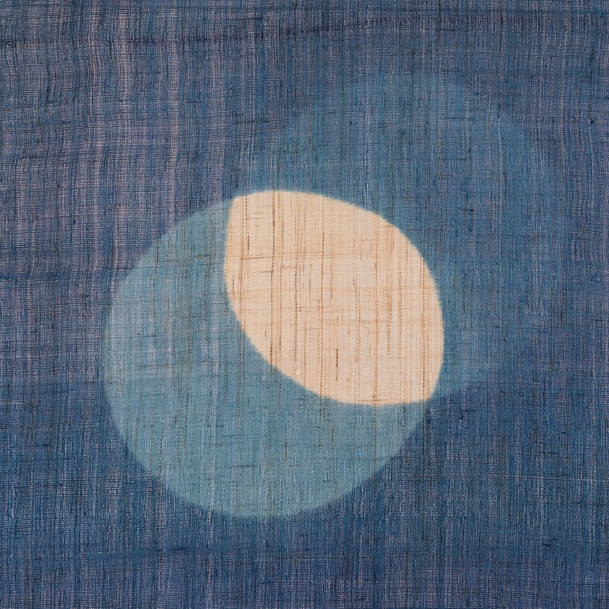 Japanese Fabric Wall Tapestry – Four Moons Indigo Hand-Dyed Wall Hanging Decor