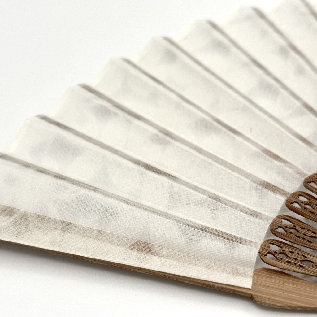 Japanese Bamboo Hand Fan – Sha-Kasane Layered, Cherry Blossom Washi Paper