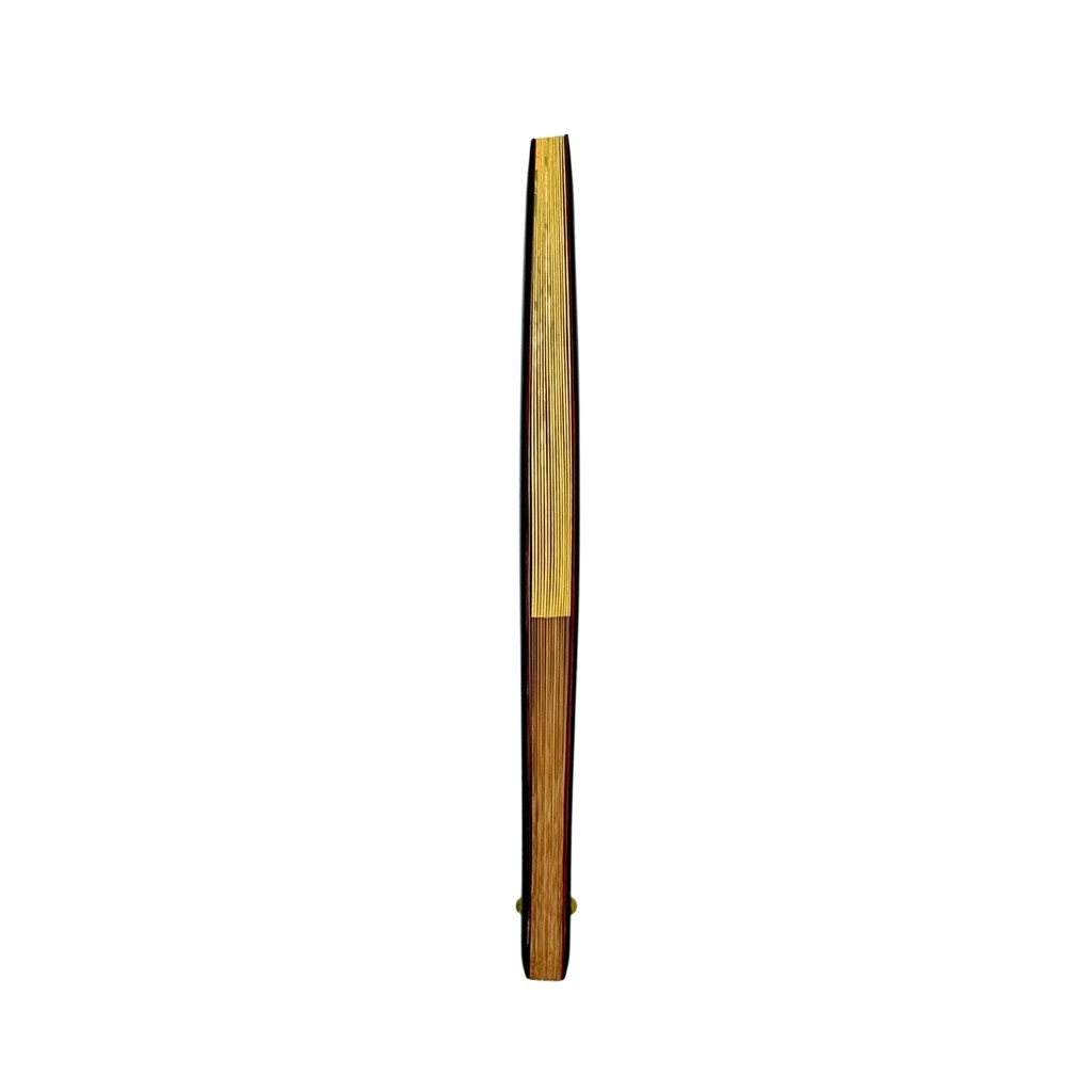 Japanese Bamboo Hand Fan – Yamabuki Kerria 6 Sun Deep Tame, Lacquer, Decorative, Gift