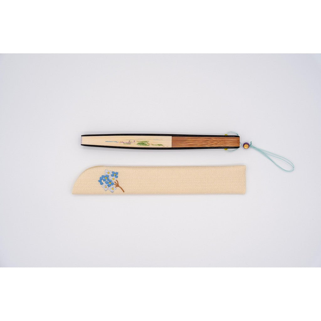 Japanese Fan Case – Kyo-Shirabe Folding Hydrangea