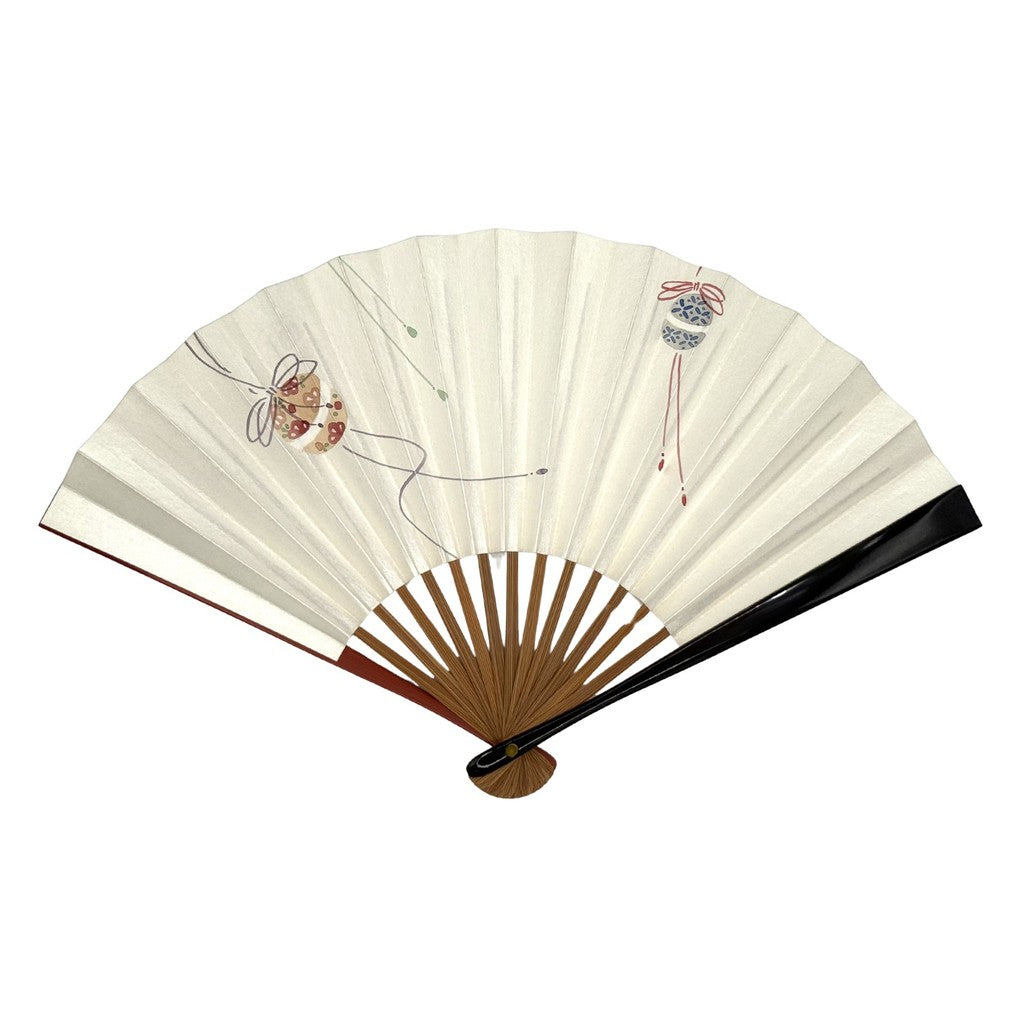 Japanese Bamboo Hand Fan – Kariroku 6 Sun Deep Tame, Lacquer, Decorative, Gift