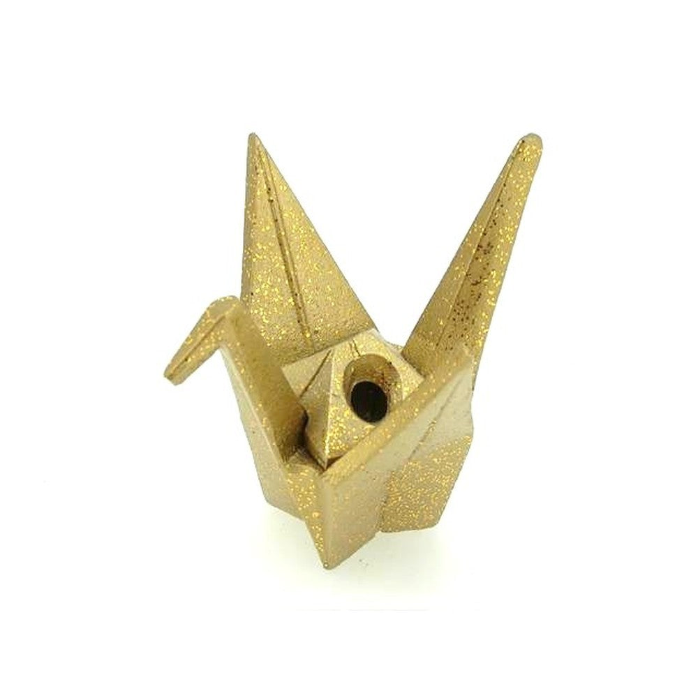 Japanese Incense Holder – Koro Burner - Iron, Flower Crane, Small
