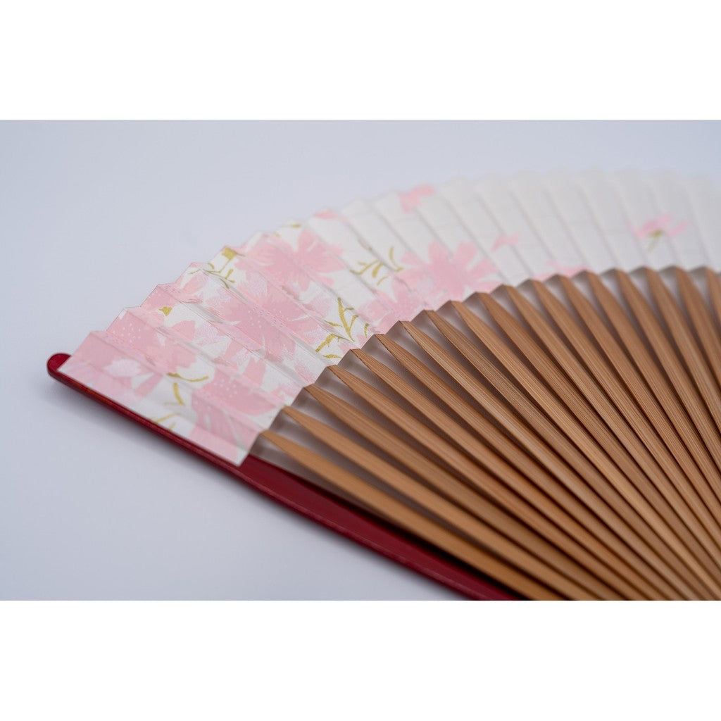 Japanese Bamboo Hand Fan – Web Exclusive Summer Folding Cosmos #983W, Gift