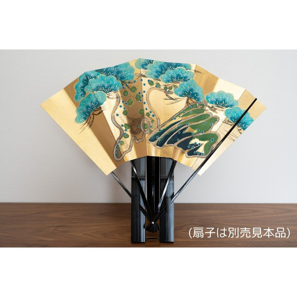 Japanese Bamboo Hand Fan – Stand Dancing Sesame, Decorative, Gift