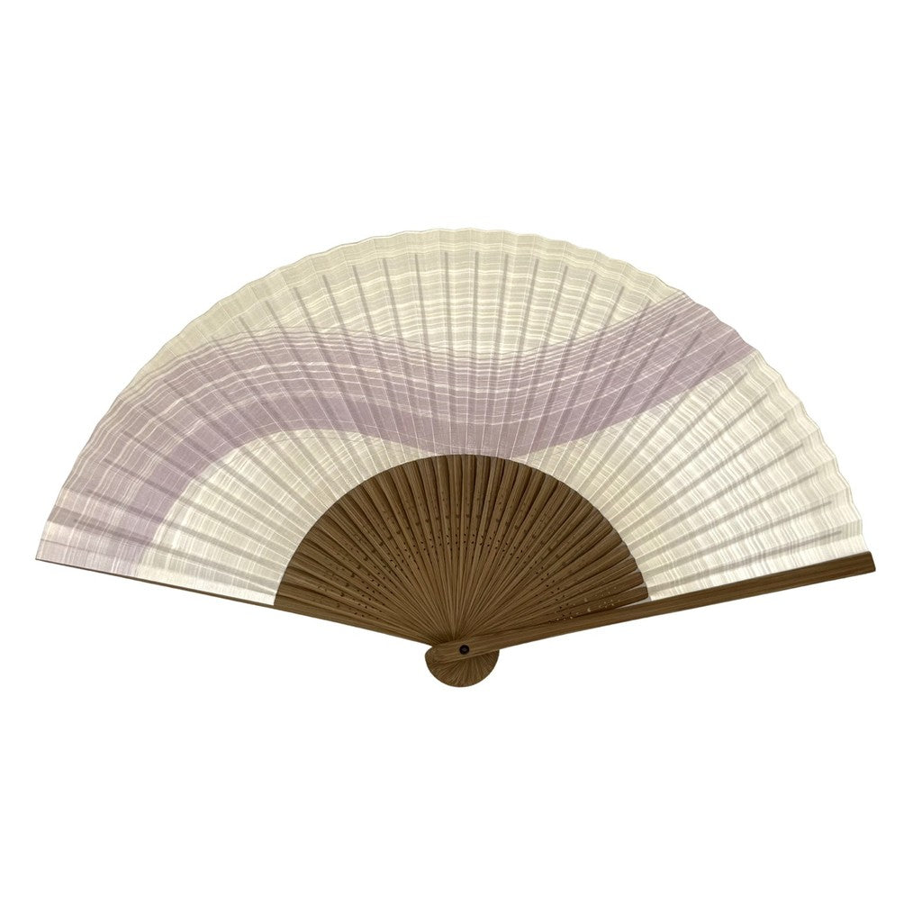 Japanese Bamboo Hand Fan – Summer Folding Wave Mist #318, Gift