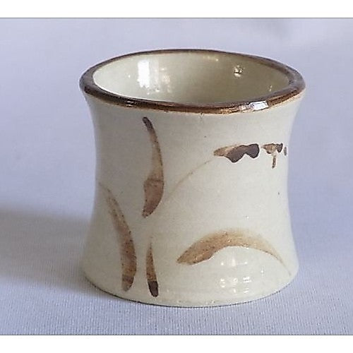 Japanese Tea Ceremony Accessories – Futaoki Lid Rest - Karakane Bronze, Single Leaf