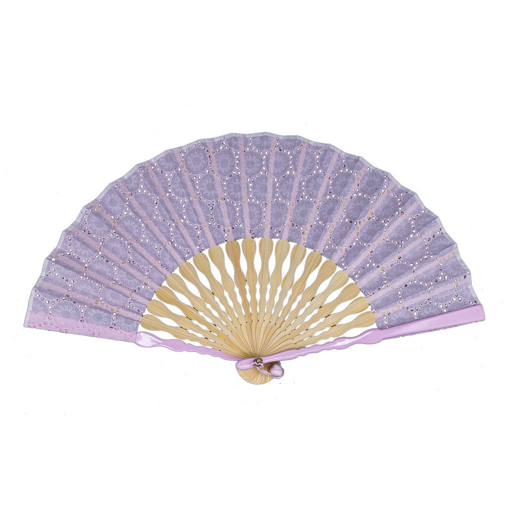 Japanese Hand Fan – Fabric Folding Cotton Lace, Gift