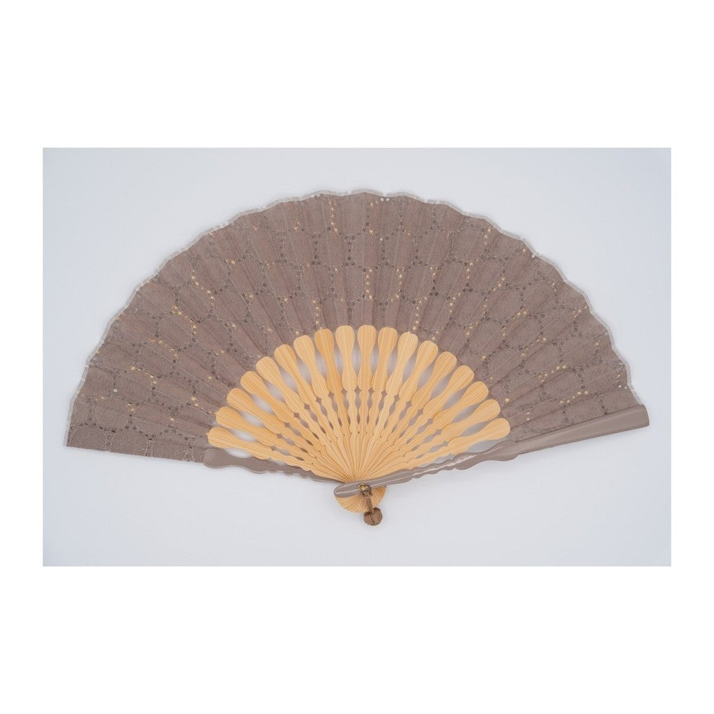 Japanese Hand Fan – Fabric Folding Cotton Lace, Gift