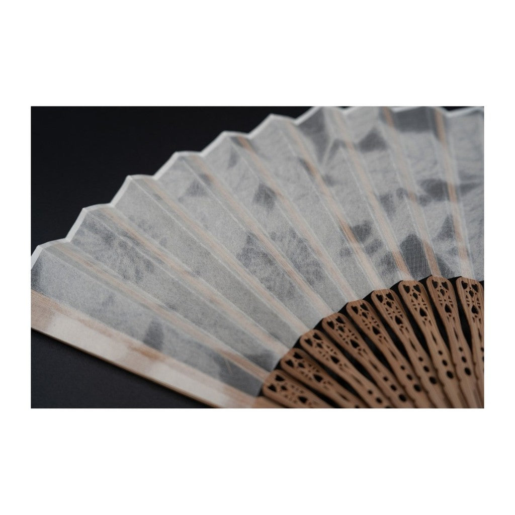 Japanese Hand Fan – Sha-Kasane Layered Single Rose, Gift
