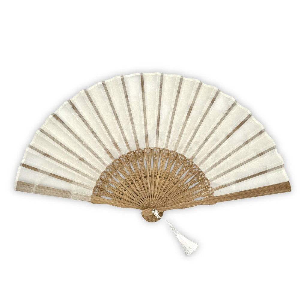 Japanese Bamboo Hand Fan – Sha-Kasane Layered, Hydrangea Washi Paper