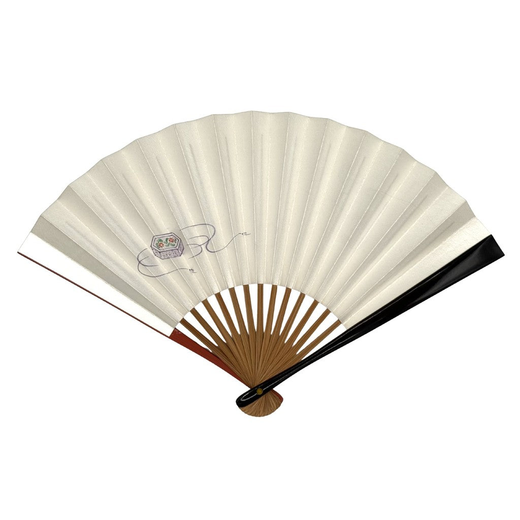 Japanese Bamboo Hand Fan – Folding, Kai-oke Design 6 Sun Deep Tame Lacquer