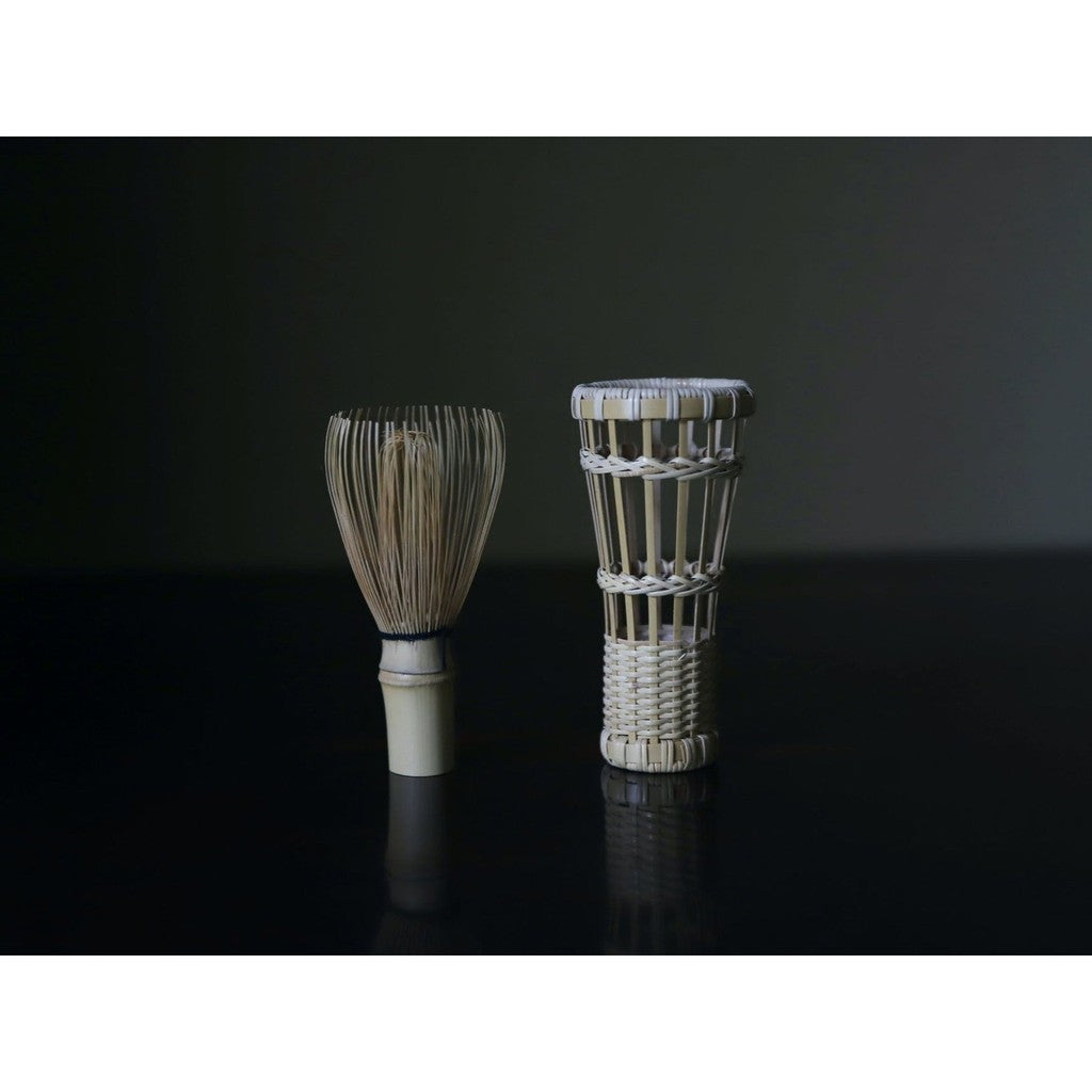 Japanese Matcha Whisk Accessory – Bamboo-Rattan Woven Chasen Case