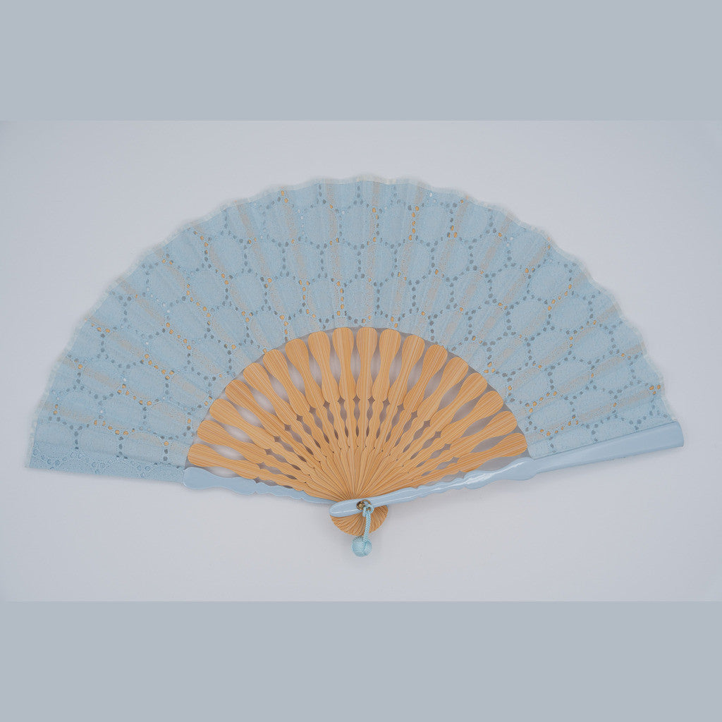 Japanese Hand Fan – Fabric Folding Cotton Lace, Gift