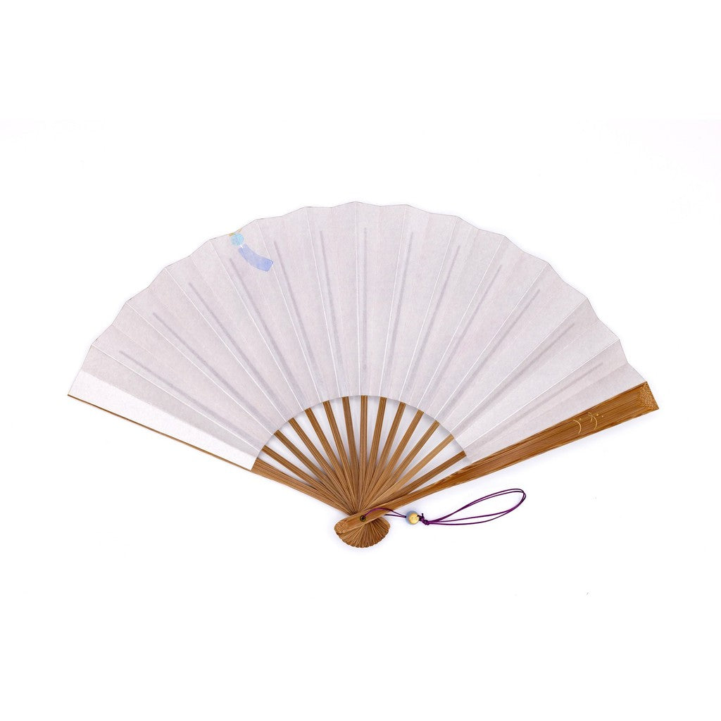 [Made in Kyoto] Kyo-Rin Folding Fan Wind Chime Bamboo+paper | Miyawaki Baisen-an Made in Kyoto Japan Authentic