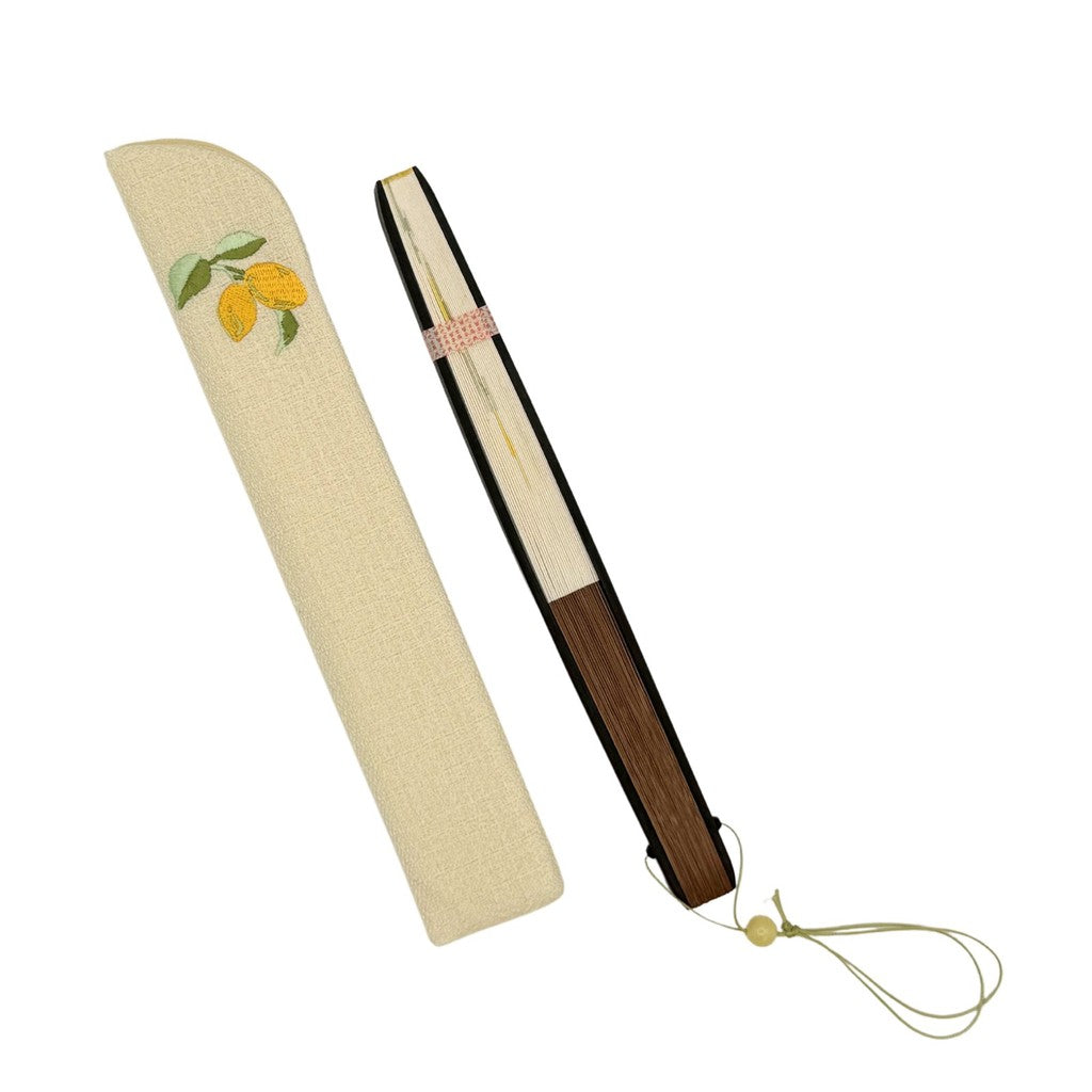 Japanese Fan Case – Kyo-Shirabe Folding Lemon