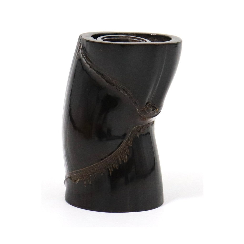 Japanese Bamboo Flower Vase – Kikko Tortoiseshell Lacquer, Ikebana