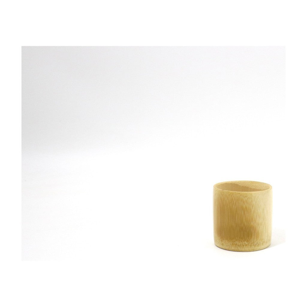 Japanese Bamboo Cup – Peeled Round Tumbler, Name Engraving, Gift
