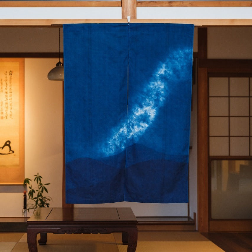 Japanese Cotton Noren Curtain – Milky Way Indigo Door Curtain