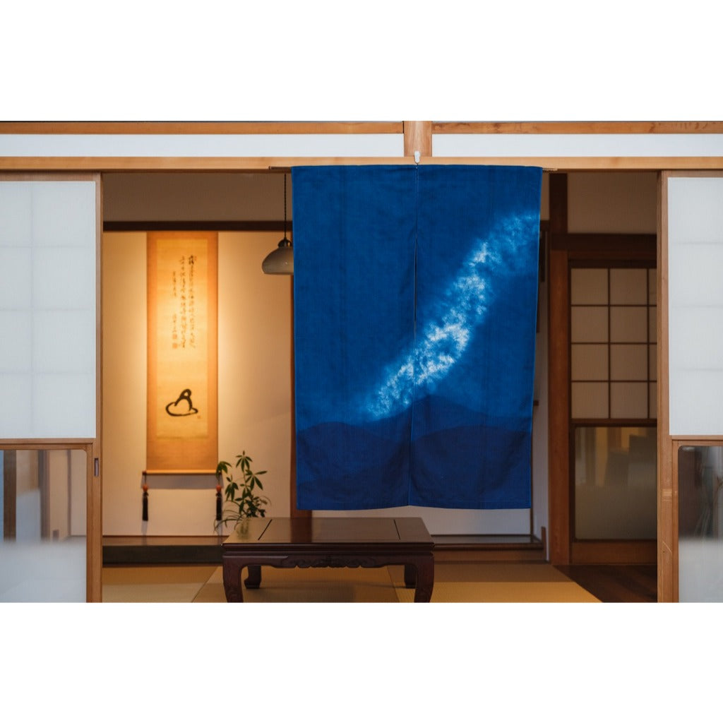 Japanese Cotton Noren Curtain – Milky Way Indigo Door Curtain