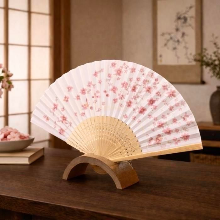 Japanese Bamboo Fan Stand – Folding Fan Display Holder