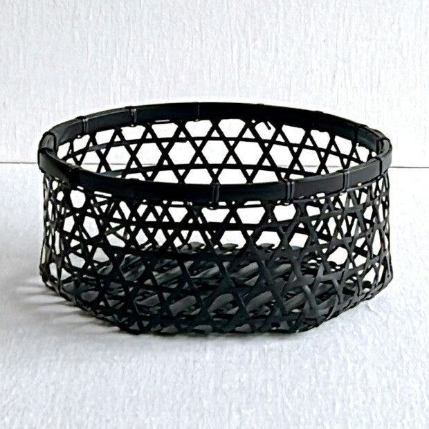 Japanese Bamboo Storage Basket – Mutsume Round, Handmade, Decorative