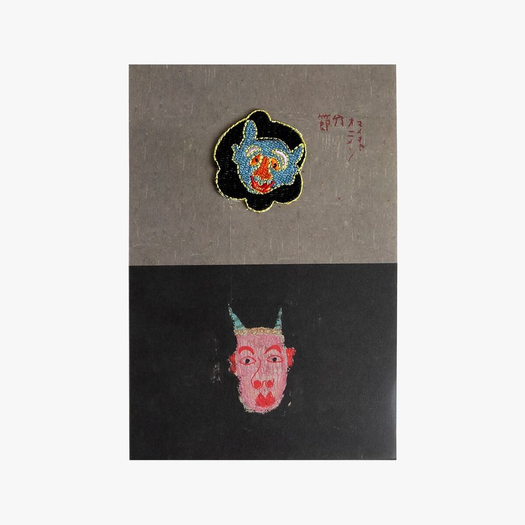 Japanese Art Postcard – Wappen - Oni Demon Mask, Art Print