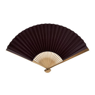 Japanese Bamboo Hand Fan – Ryoma Mustard (Black Lacquered), Decorative, Gift