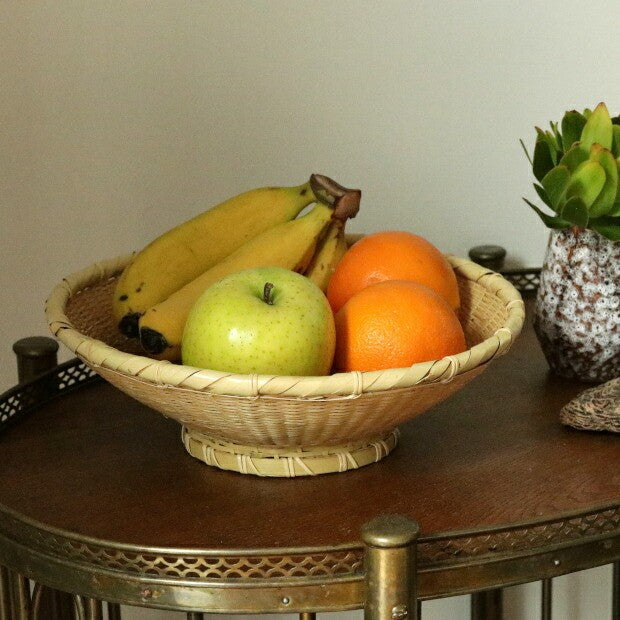 Japanese Bamboo Zaru Tray – Raised Foot