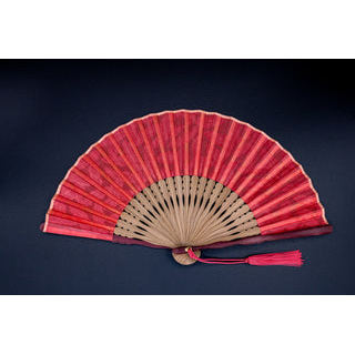 Japanese Bamboo Hand Fan – Hana-Zome Dyed Folding Brick Red, Gift