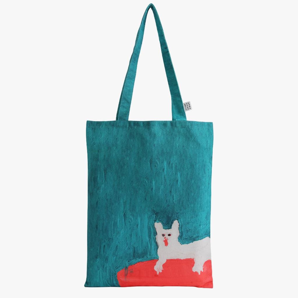 Japanese Tote Bag – Cat on the Sofa, Canvas