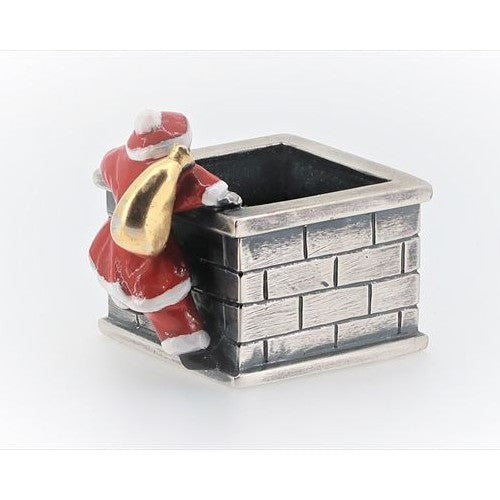 Japanese Tea Ceremony Accessories – Futaoki Lid Rest - Karakane Bronze, Santa Claus
