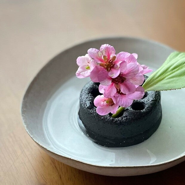 Japanese Ikebana Flower Frog – Bamboo Charcoal Kenzan