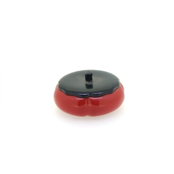 Japanese Incense Box – Lacquered Kogo - Persimmon Shape, Trinket Box