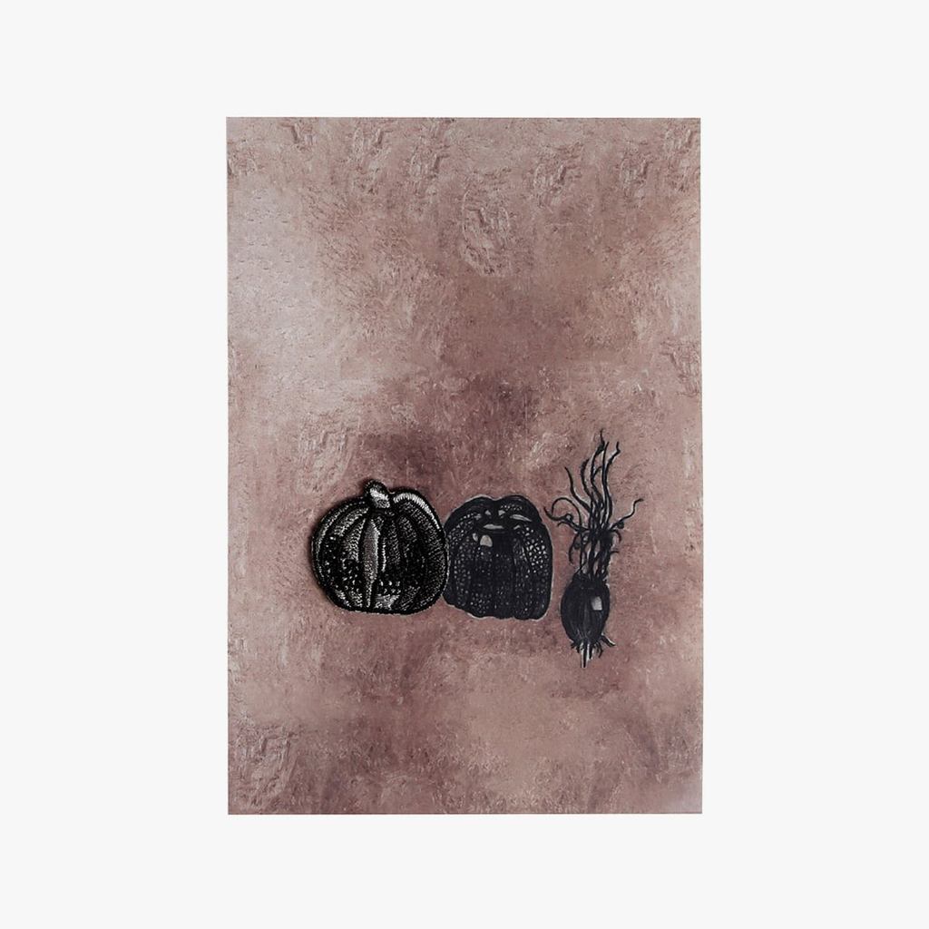 Japanese Art Postcard – Wappen - Pumpkin and Onion, Art Print