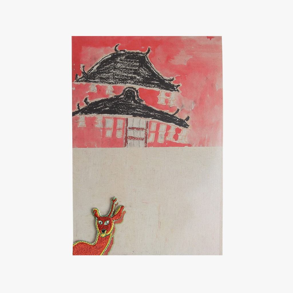 Japanese Animal Postcard – Wappen - Single-Antler Deer, Art Print