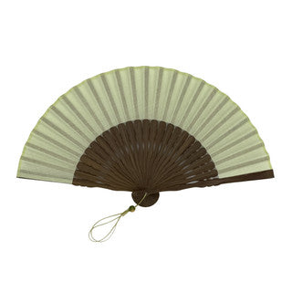 Japanese Bamboo Hand Fan – Linen Pocket Green, Decorative, Gift
