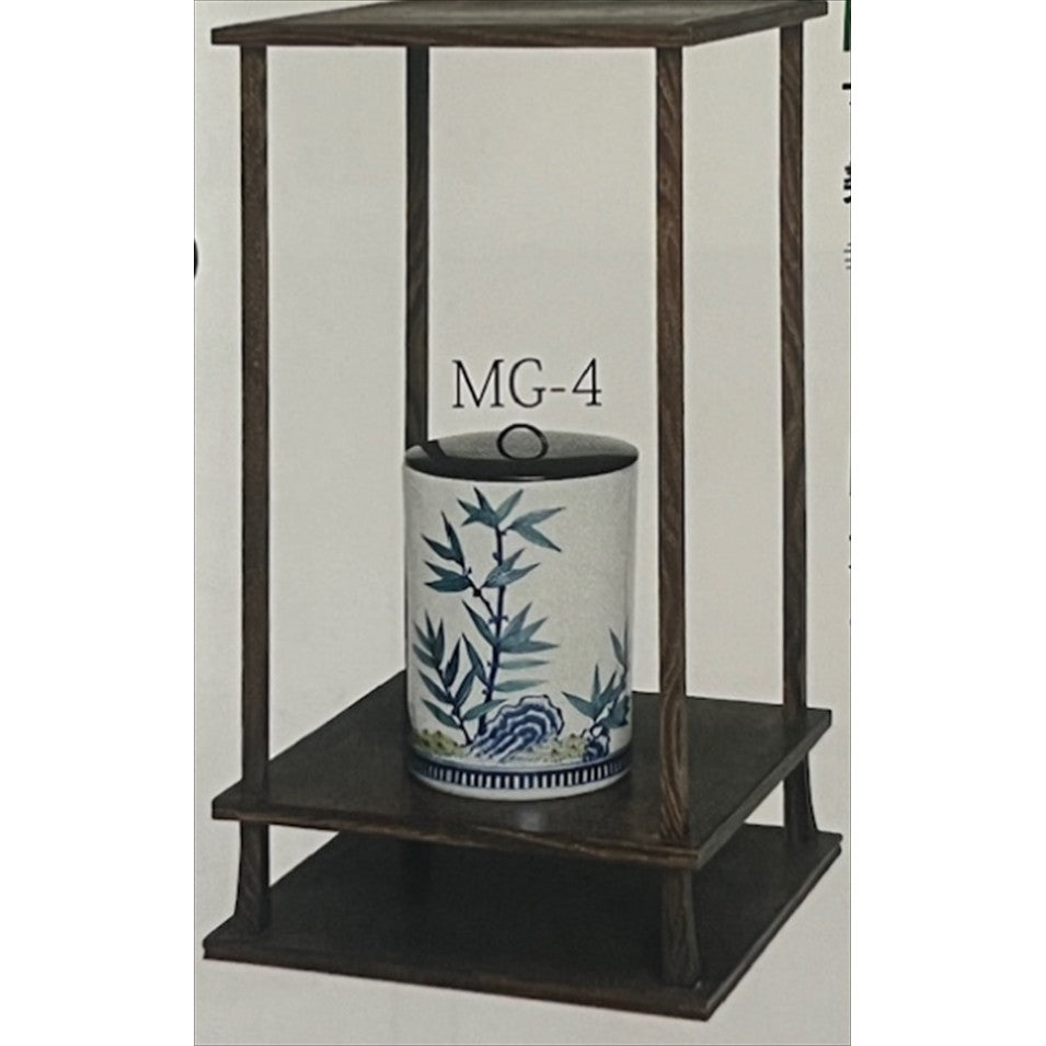 Japanese Bamboo Shelf – Tea Ceremony - Mulberry Wood, Small, Display Shelf