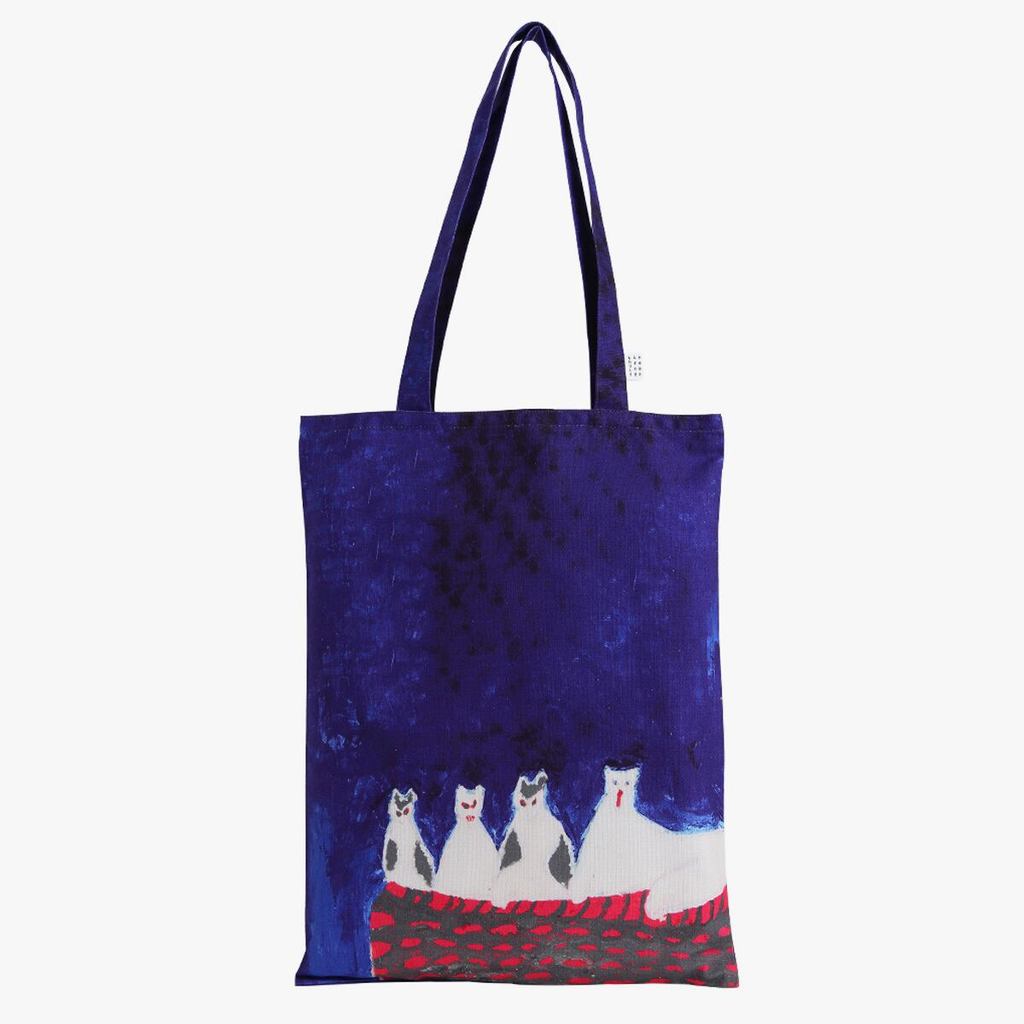 Japanese Tote Bag – Four Cats, Canvas