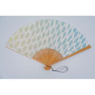 Japanese Bamboo Hand Fan – Plaster Coated Folding Holly, Gift