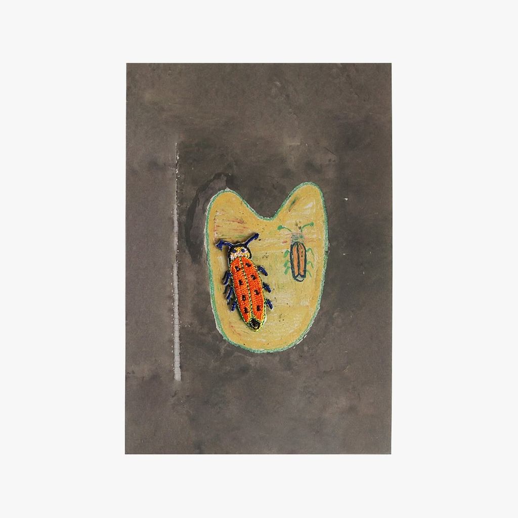 Japanese Animal Postcard – Wappen - Bug on a Leaf, Art Print