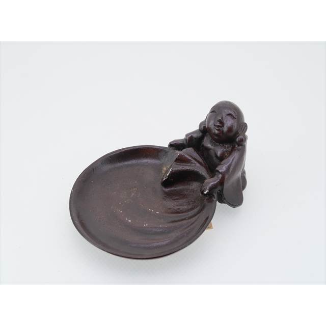 Japanese Incense Holder – Koro Stick - Copper, Hotei Lucky God