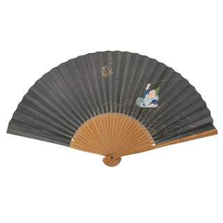Japanese Hand Fan – Kyo-Shu Folding Short Ground Catfish #P-180K, Gift