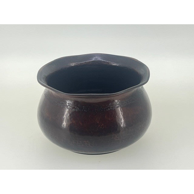 Japanese Tea Ceremony Accessories – Kensui Bowl - Copper, Bag Shape Hammered, Isseid