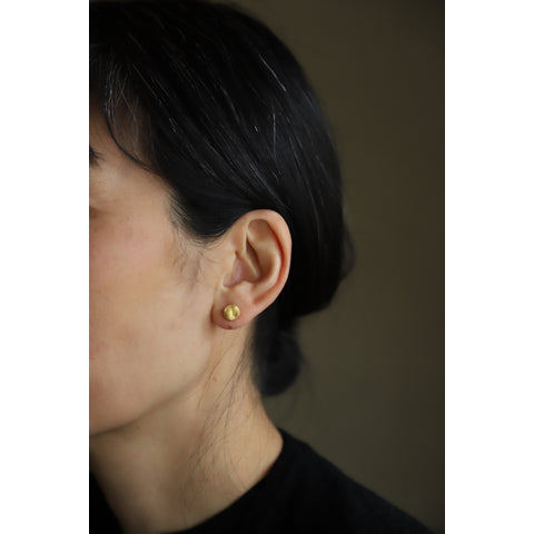 Japanese Wooden Earrings – Red Lacquer Stud, Gift