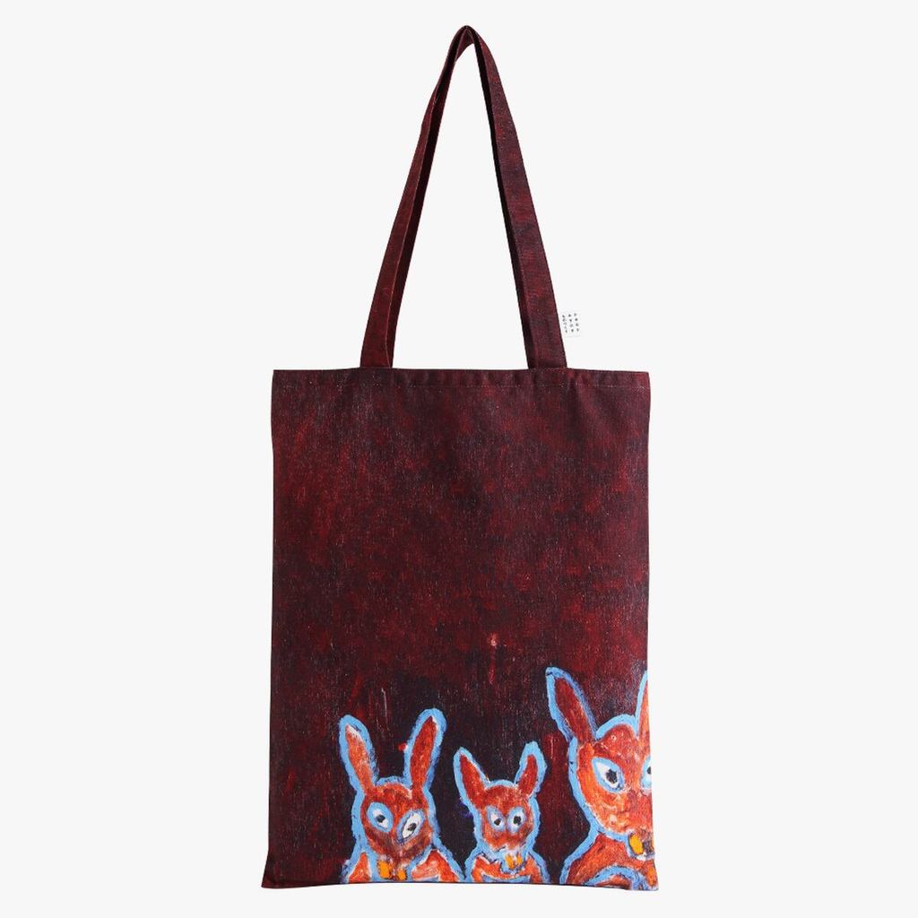 Japanese Tote Bag – Three Cats, Canvas