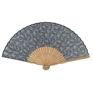 Japanese Bamboo Hand Fan – Fabric Folding Kamishimo Komon Tortoiseshell Treasure, Gift