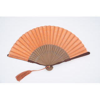 Japanese Bamboo Hand Fan – Hana-Zome Dyed Folding Brick Red, Gift