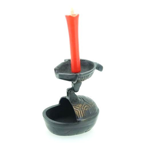 Japanese Ceramic Figurine – Copper Okimono Candle Holder, Animal Figurine